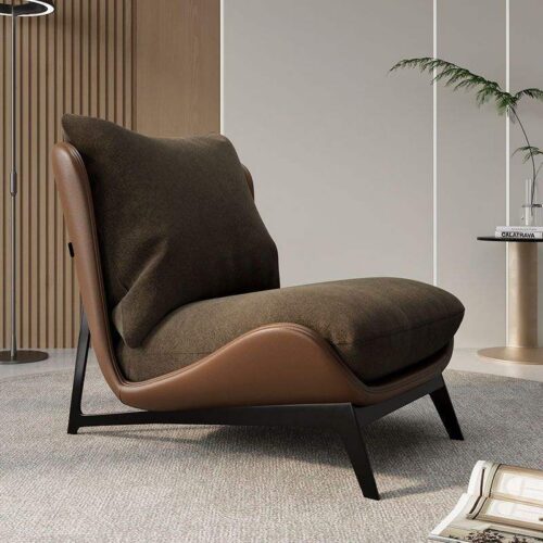 Nordic Modern Single Sofa Chair, Minimalist Lounge Chair - Living room furniture - QONKA HOME