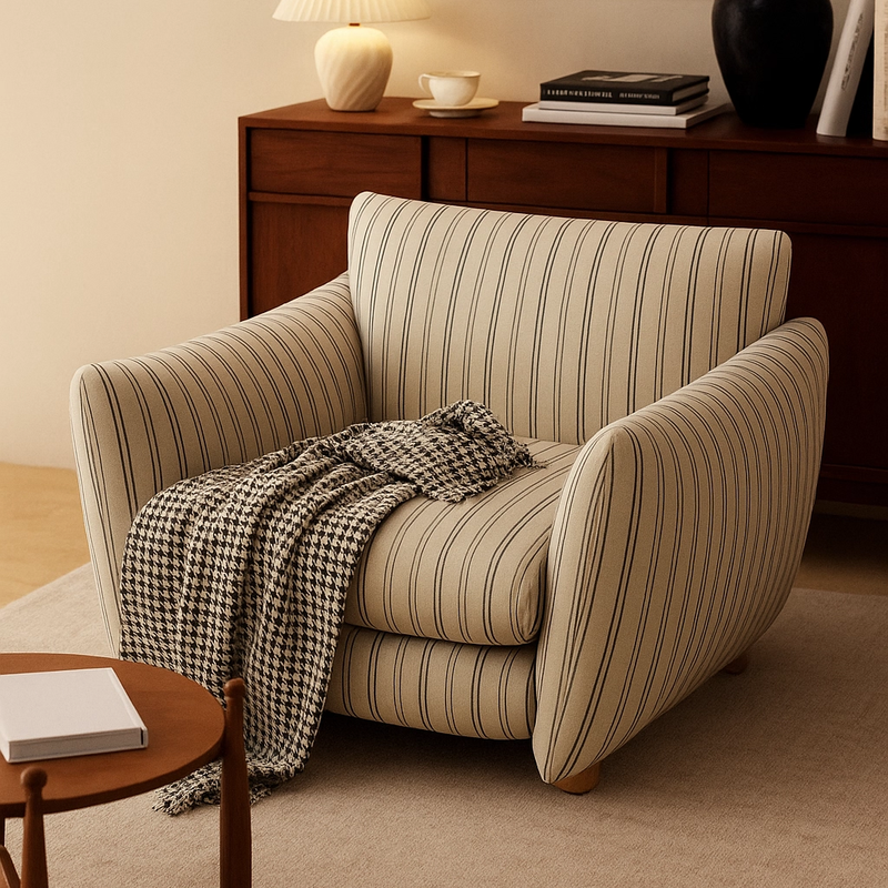 Vintage-style Lounge Chair - Living room furniture - QONKA HOME
