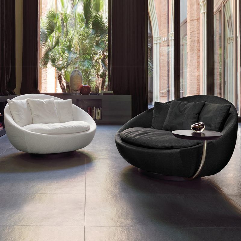 Creative Curved Swivel Chair - Living room furniture - QONKA HOME