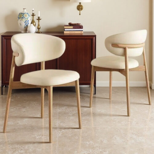 Cream-Style Dining Chairs - Dining chair - QONKA HOME