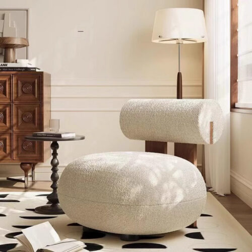 Minimalist Lambswool Recliner - Living room furniture - QONKA HOME