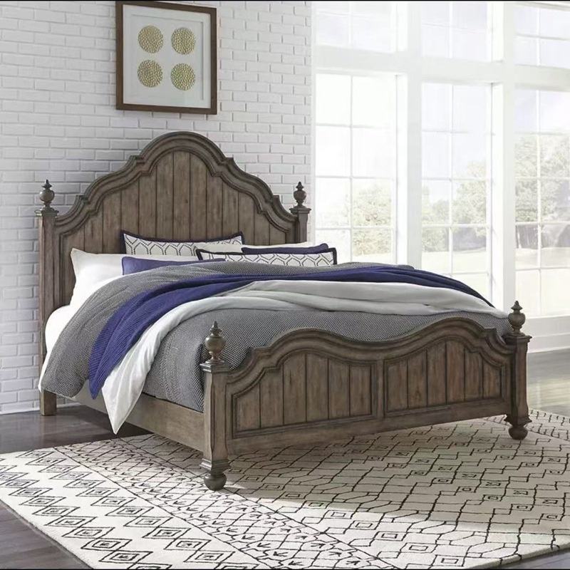 Premium Vintage Rustic Farmhouse SolidWood Bed - Bed - QONKA HOME
