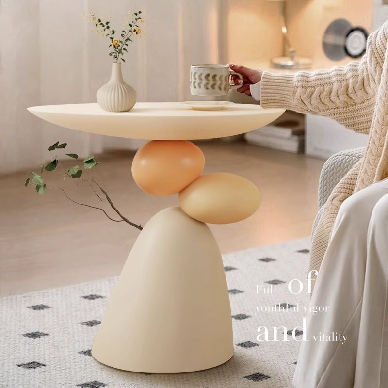 Balancing Pebble Art Decor Side Table - Coffee table - QONKA HOME