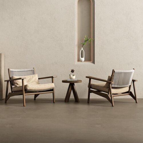 Wabi Sabi Solid Wood Accent Chair - Living room furniture - QONKA HOME