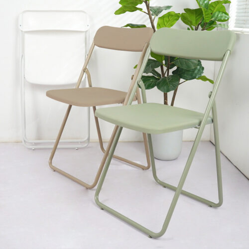 PP Plastic Folding Dining Chair Metal Iron Frame Lightweight Foldable Side Chair for Home Party Balcony Event - Dining cha...