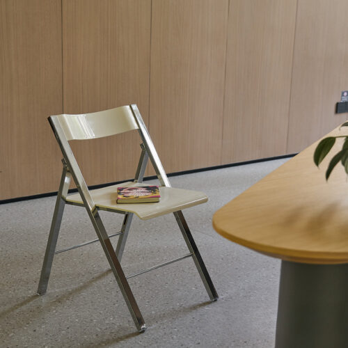 Transparent PC Folding Dining Chair Chrome Plated Metal Legs Foldable Side Chair for Home Kitchen Office Cafe - Dining cha...