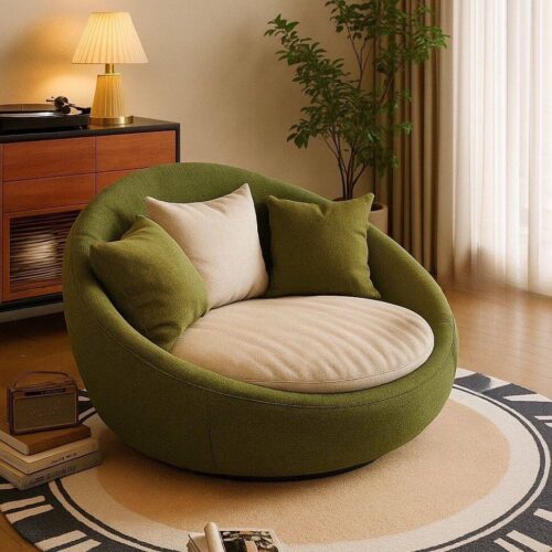 Bird’s Nest Lounge Chair, High-End Swivel Single-Seater Sofa - Living room furniture - QONKA HOME