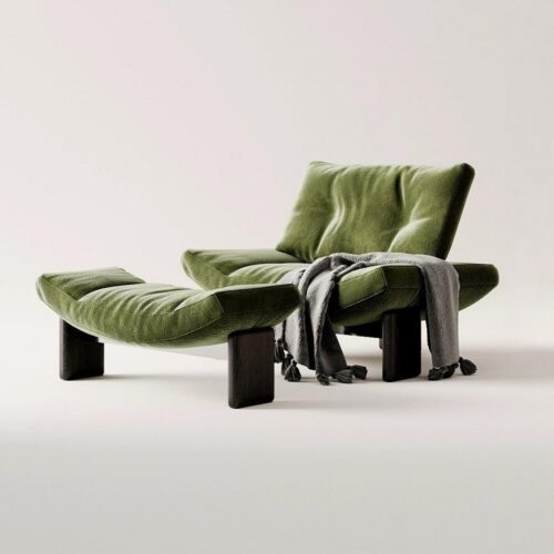 Italian-Style Light Luxury Eco-Leather Single-Seater Sofa - Living room furniture - QONKA HOME