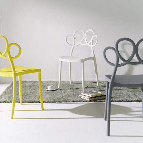Creative Hollow Flower Back Plastic Dining Chair Stackable Modern Side Chair Multi‑Color Optional for Home Cafe - Dining...