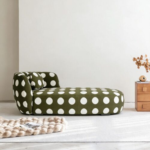 Modern, Minimalist Polka-dot Fabric Sofa, for the Living Room or Bedroom - Bedroom furniture - QONKA HOME