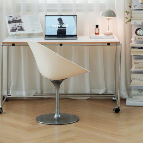 Modern Tulip Shell Dining Chair Eco Friendly PC Seat Aluminum Alloy Base Leisure Side Chair - Dining chair - QONKA HOME