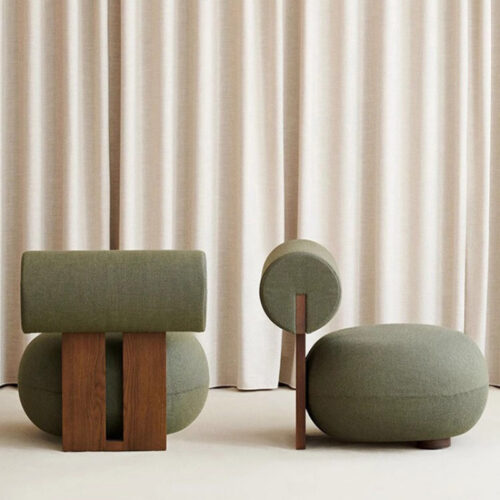 Minimalist Lambswool Recliner - Living room furniture - QONKA HOME