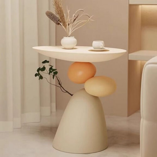 Balancing Pebble Art Decor Side Table - Coffee table - QONKA HOME