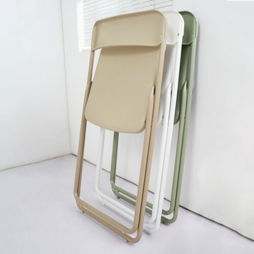 PP Plastic Folding Dining Chair Metal Iron Frame Lightweight Foldable Side Chair for Home Party Balcony Event - Dining cha...