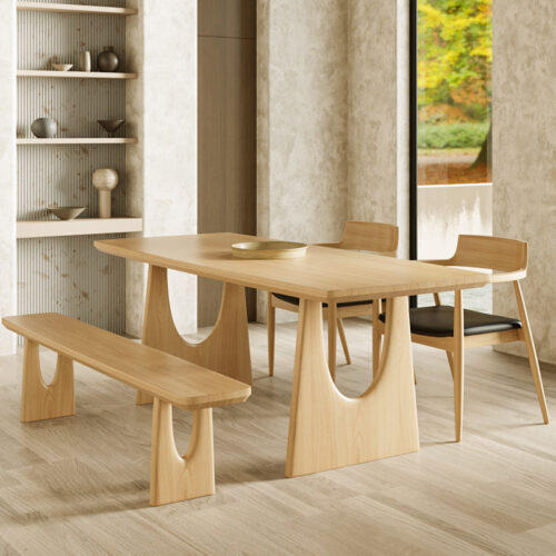 Wabi-sabi-Style Dining Table - Dining table - QONKA HOME