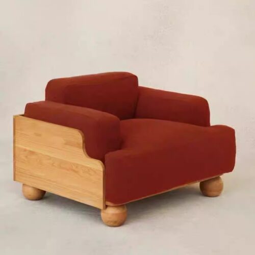 Nordic Minimalist Sofa, Solid Wood, Modern Retro Style - Living room furniture - QONKA HOME