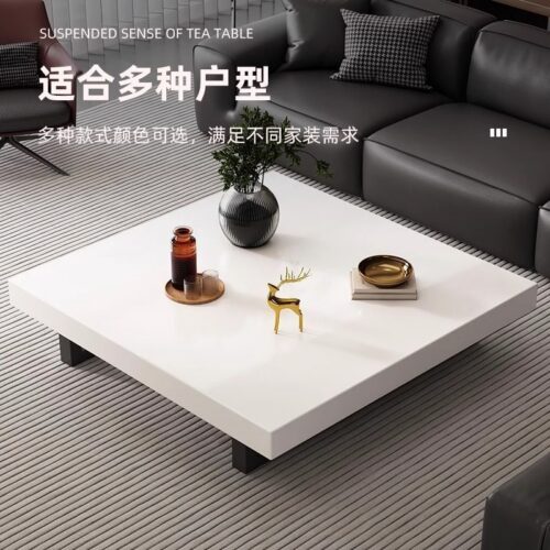Italian Minimalist Sintered Stone Coffee Table, Rectangle & Square - Coffee table - QONKA HOME
