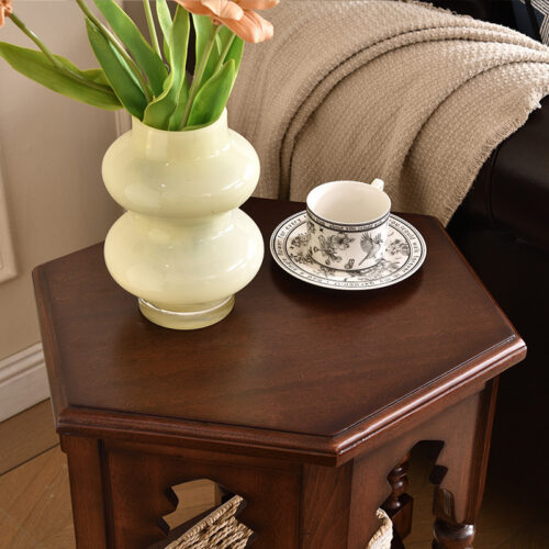 Mid-Century Small Side Table Solid Wood Vintage End Table - Coffee table - QONKA HOME