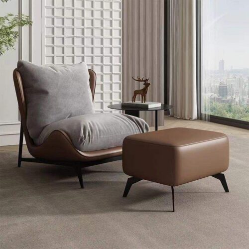 Nordic Modern Single Sofa Chair, Minimalist Lounge Chair - Living room furniture - QONKA HOME