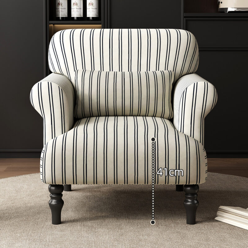 Vintage-Style Single Armchair - Living room furniture - QONKA HOME