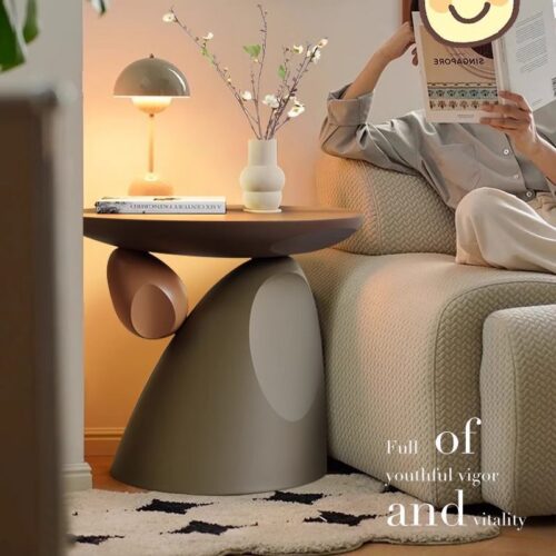 Balancing Pebble Art Decor Side Table - Coffee table - QONKA HOME
