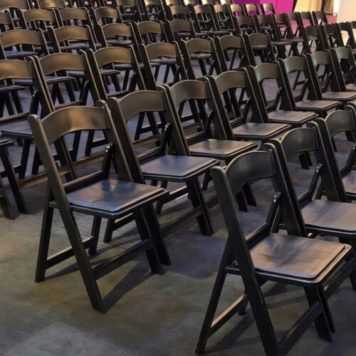 Heavy‑Duty Plastic Folding Dining Chair Padded Seat Stackable Foldable Side Chair for Event Party Banquet Home - Dining ...