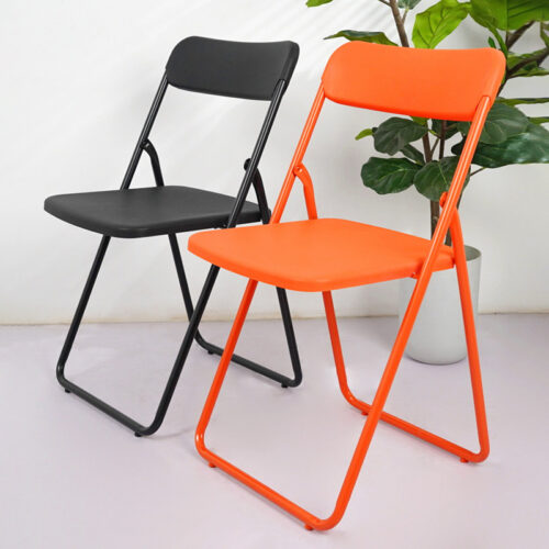 PP Plastic Folding Dining Chair Metal Iron Frame Lightweight Foldable Side Chair for Home Party Balcony Event - Dining cha...