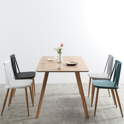 Windsor Style Dining Chair PP Seat Board Iron Frame Modern Plastic Side Chair for Home Kitchen Restaurant Cafe - Dining ch...