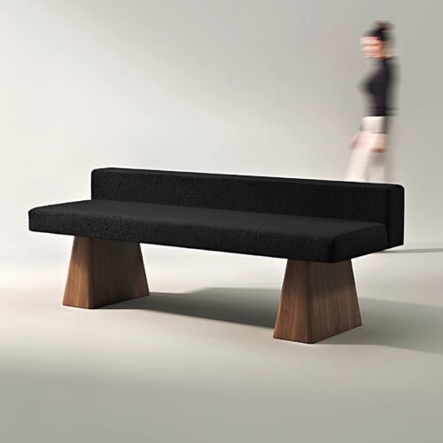 Wabi-sabi-style Armless Small Sofa - Bedroom furniture - QONKA HOME