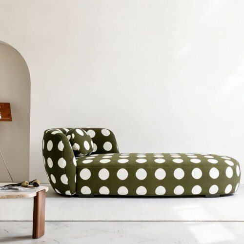 Modern, Minimalist Polka-dot Fabric Sofa, for the Living Room or Bedroom - Bedroom furniture - QONKA HOME