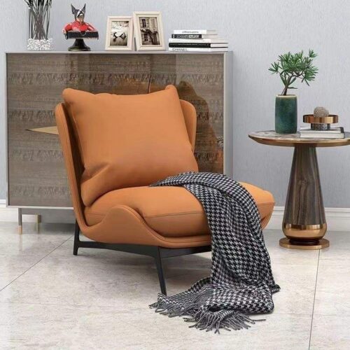 Nordic Modern Single Sofa Chair, Minimalist Lounge Chair - Living room furniture - QONKA HOME