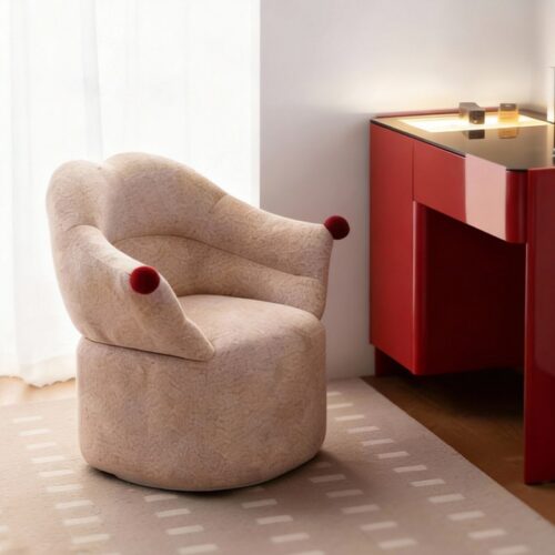 Nordic Style Luxury Single Chair: Retro Style Swivel Chair - Living room furniture - QONKA HOME