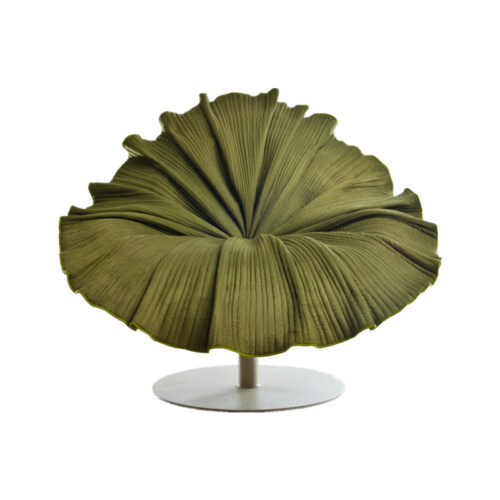 Modern Designer Simple Lotus Petal Fiberglass Swivel Chair - Living room furniture - QONKA HOME