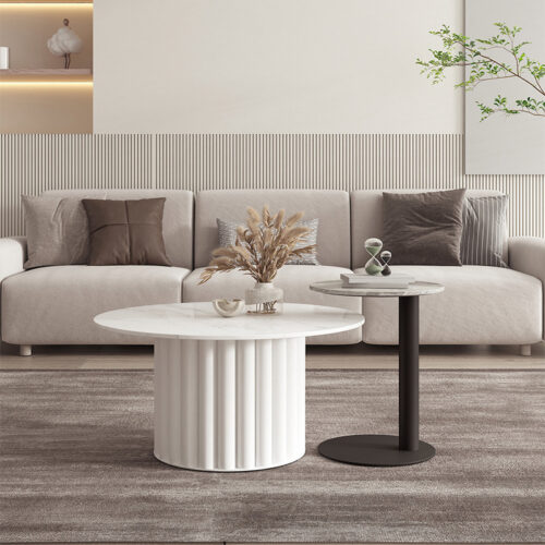 Minimalist Sintered stone coffee table set - Coffee table - QONKA HOME
