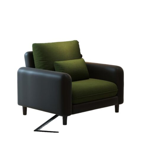 Vintage Single-Seater Sofa, Leather Single-Seater Sofa - Living room furniture - QONKA HOME