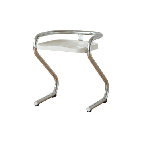 S Shape Cantilever Dining Chair Eco-Friendly PC Seat Chrome Metal Frame Simple Stackable Side Chair for Home Restaurant - ...