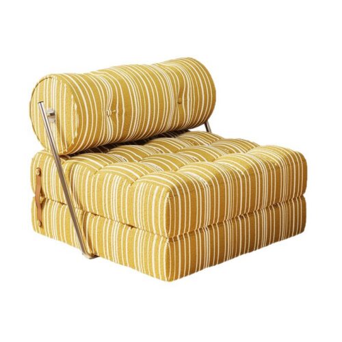 French Vintage Striped Fabric with Loops, Single-Seater Sofa - Bedroom furniture - QONKA HOME