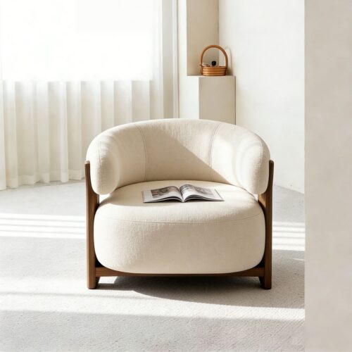 New Chinese-Style Lambswool Sofa - Living room furniture - QONKA HOME