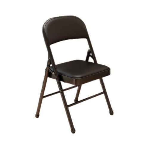 Heavy‑Duty Metal Folding Dining Chair PU Padded Foldable Event Chair for Home Banquet Office - Dining chair - QONKA HOME