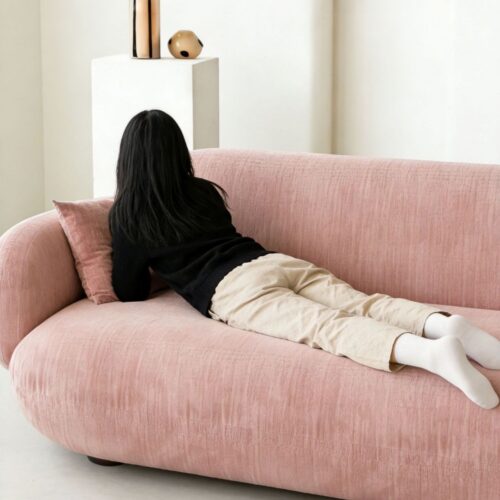 Cream-Colored Chaise Lounge: Wabi-Sabi Minimalism - Bedroom furniture - QONKA HOME