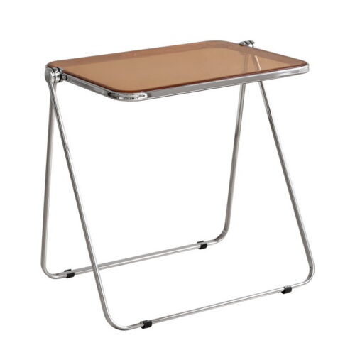 Nordic Light Luxury Folding Transparent Side Table Simple Small Coffee Table for Balcony Bedroom Sofa Corner - Bedside tab...