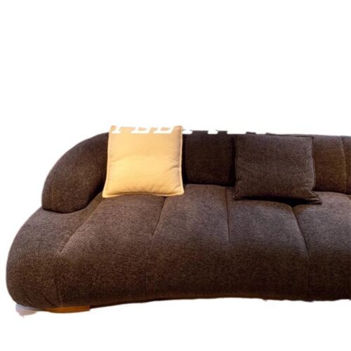 Italian-style Sofa, Curved Sofa, Chenille Fabric, Casual Seating - Living room furniture - QONKA HOME