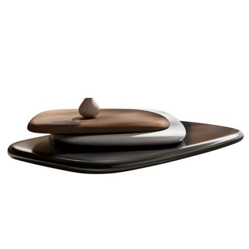 Modern Rotating & Folding Wooden Coffee Table - Coffee table - QONKA HOME