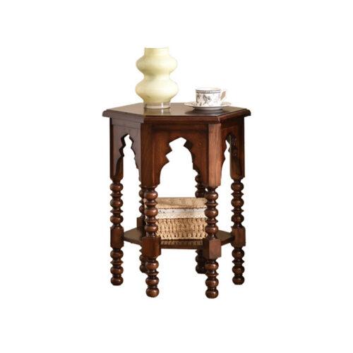 Mid-Century Small Side Table Solid Wood Vintage End Table - Coffee table - QONKA HOME