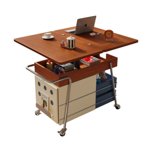 Multifunctional Lift Mobile Folding Coffee Table - Coffee table - QONKA HOME