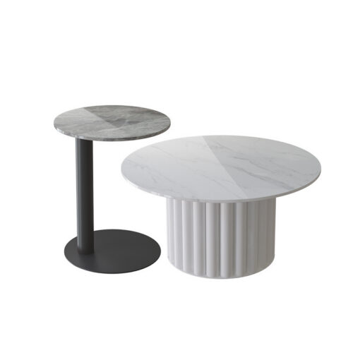 Minimalist Sintered stone coffee table set - Coffee table - QONKA HOME