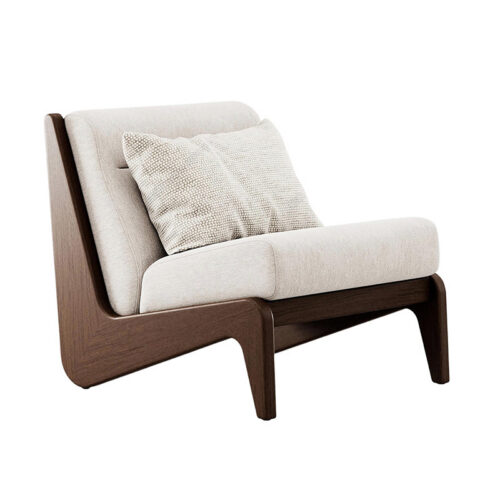 French-style Vintage Solid Wood Sofa Chair - Living room furniture - QONKA HOME