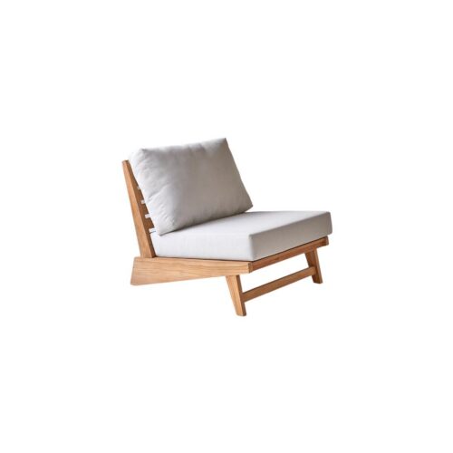 Ash Wood Fabric Accent Chair - Living room furniture - QONKA HOME