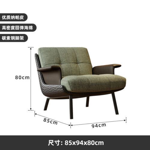 Italian-Light-Luxury-Accent-Chair - Living room furniture - QONKA HOME