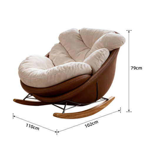 Italian-Style Butterfly Rocking Sofa Chair - Living room furniture - QONKA HOME